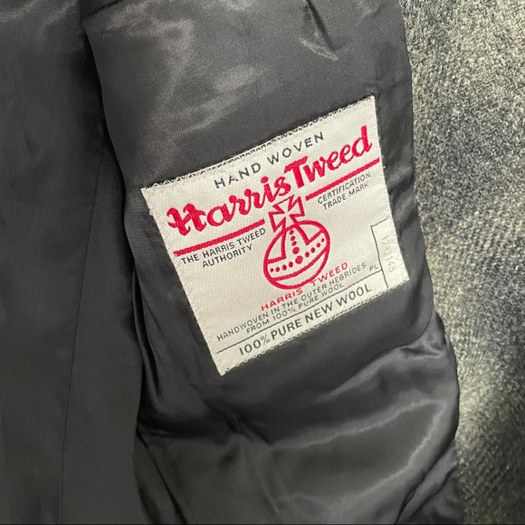 TOPMAN HARRIS TWEED 100% WOOL OVERCOAT - Picture 6 of 10